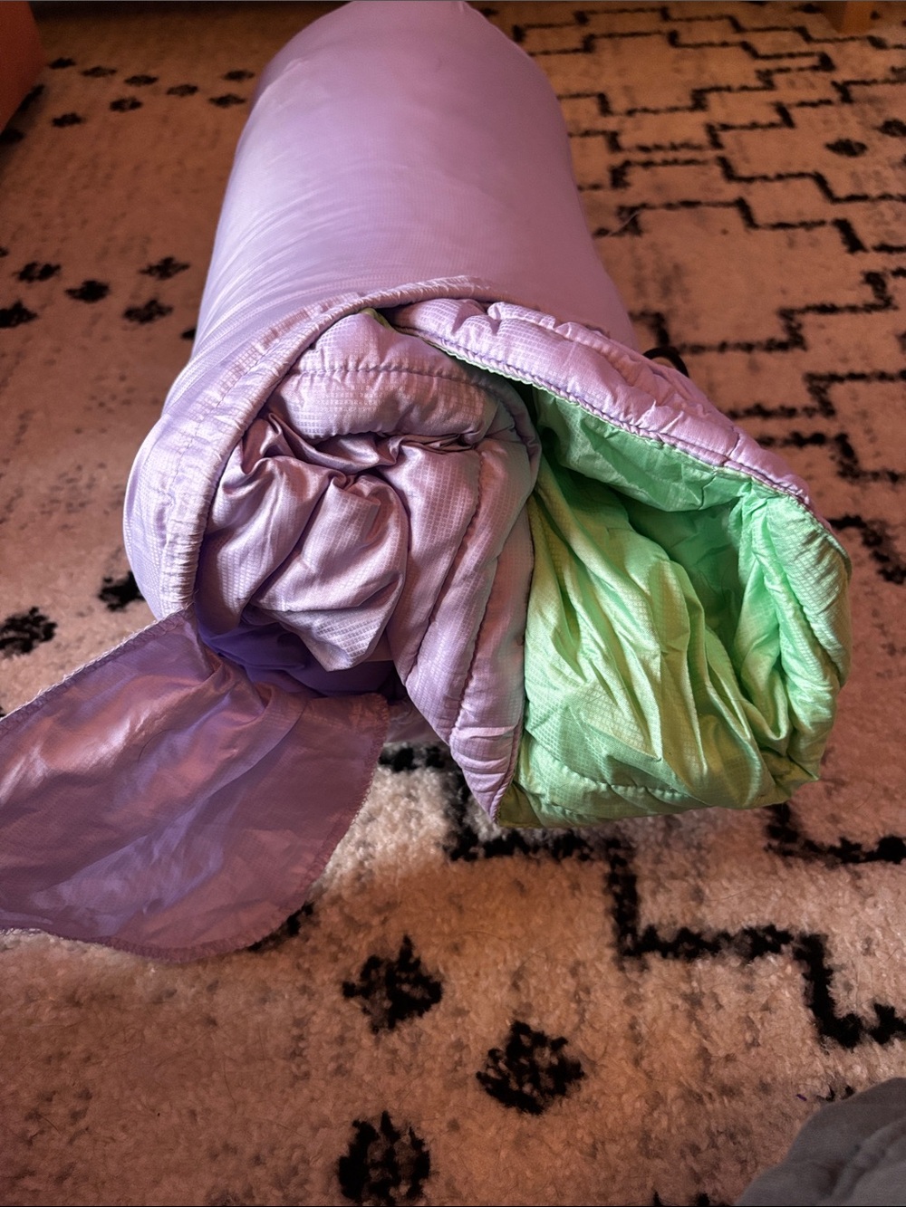 Poler Lavender and Mint Reversible Poncho